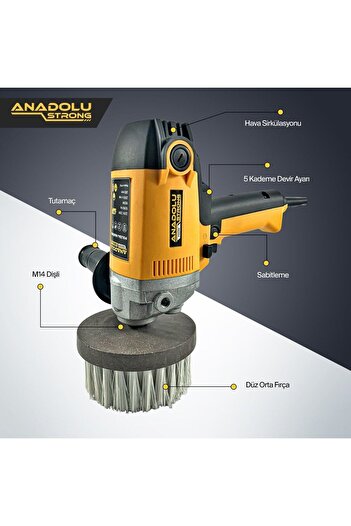 Anadolu Strong Yüksek Devirli Koltuk Halı Yıkama Makinası Ve Halı Koltuk Fırçalama Makinası