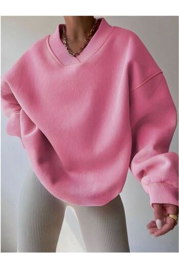 MOONBULL Women's Oversize Sweatshirt - V-neck