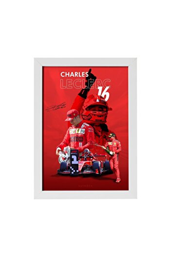 KAYNOCK Charles Leclerc, Scuderria Ferrari, Formula 1, Poster Tablo
