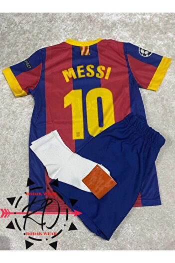 yenteks . 2011 Season Lionel Messi Retro Kids Jersey Set 4 Pieces
