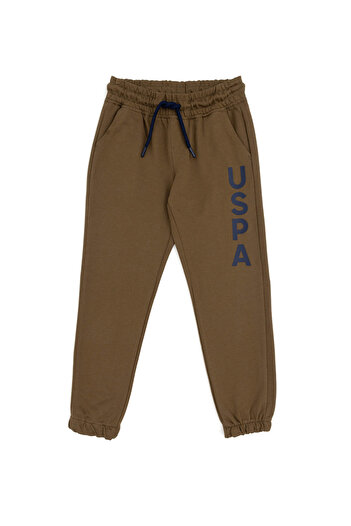 U.S. Polo Assn. Πόλο Ασν. Ανδρικό αθλητικό παντελόνι με ελαστικό πόδι Khaki AMATAXSK024