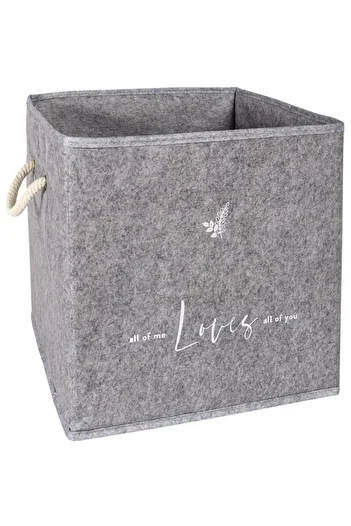 ALAS Felt Shelf Organizer Basket Foldable Storage Box Printed Multi-Purpose Box 30*30*30