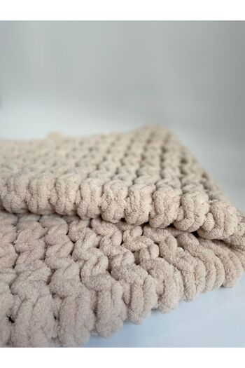 Alize Hand Knitted Baby Blanket