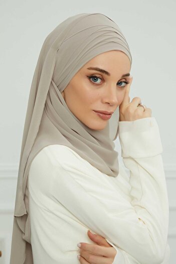 Aisha's Design Cross Stitch Practical Chiffon Shawl, Cps-62, Mink, Cps-62, Mink