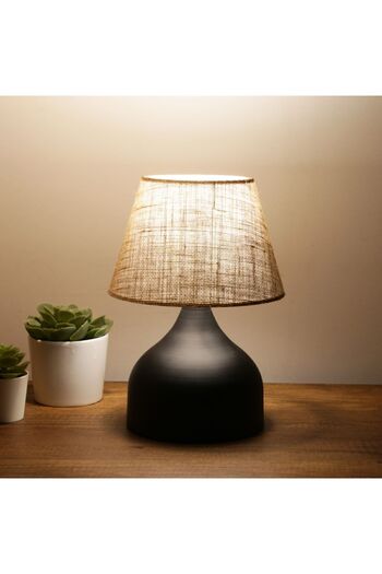 HOMİNG Milano Set of 2 Metal Body Jute Fabric Lampshade Ayd-3122