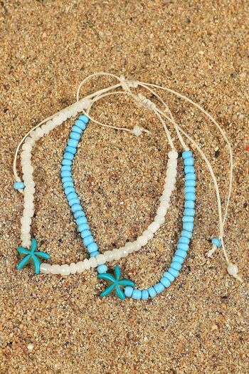 Zilli Blue and White Miyuki Beaded Star Combination