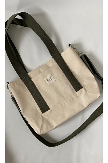VAGO COLLECTION ZIPPERED CANVAS BAG WITH COLOR RACK