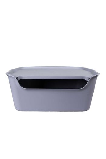 QUTU 15 L Qatli Organizing Box Gray Set of 3