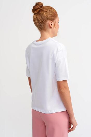 Dilvin Λευκό Basic T-Shirt