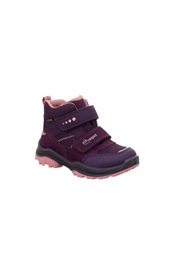 Superfit Jupiter Kids Gore-tex Velcro Boots, (wide), Purple Suede
