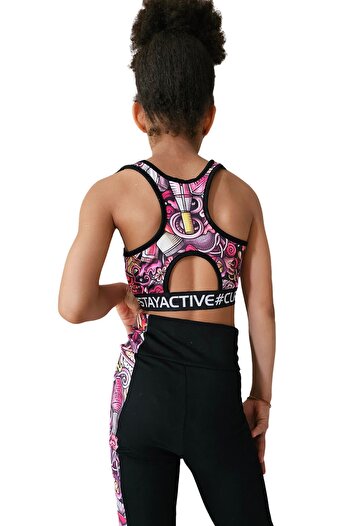 Colorinas Girl's Larisa Crop Tank Top - Floral Pattern