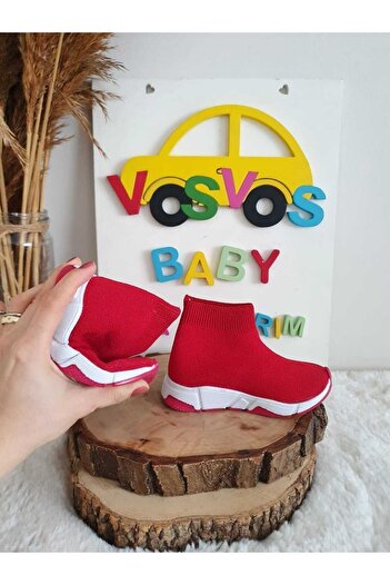 VOSVOSBABYSTORE Kırmızı Bandaj Sneaker