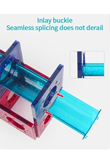 Genel Markalar Magnetic DIY Mıknatıslı manyetik yapı blokları 118 Parça Marble run Stem oyuncak seti