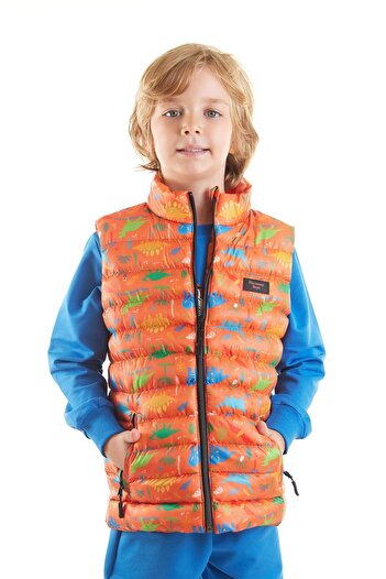 AHENGİM Boy's Dinosaur Printed Inflatable Vest - Ak 216263