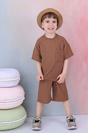 tunays shopping Boy's Waffle Suit - 100% Cotton