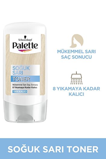 Palette Göz Alıcı Renkler Soğuk Sarı Pentanol & Besleyici Yağ İçeren Renk Açıcı Toner 115 ml