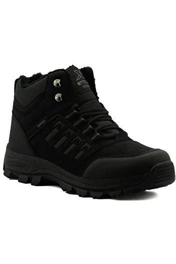 LETAO Μαύρες γούνινες μπότες Unisex με φερμουάρ Cold Resistant Trekking 36-47
