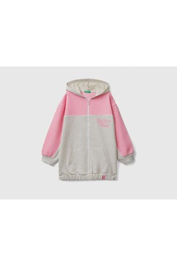 United Colors of Benetton Color Block Slogan Printed Sweatshirt