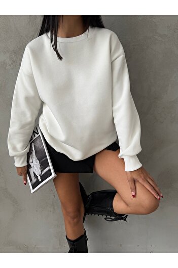 Fiori Φούτερ με 3 νήματα Crew Neck Raised