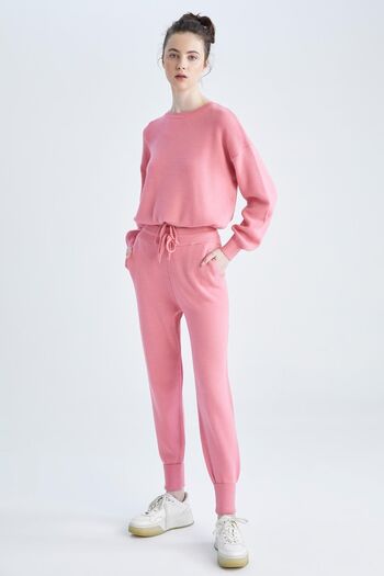 DeFacto Basic Jogger kötöttáru nadrág - zsebekkel, gumírozott derékfűzővel R1701az22au