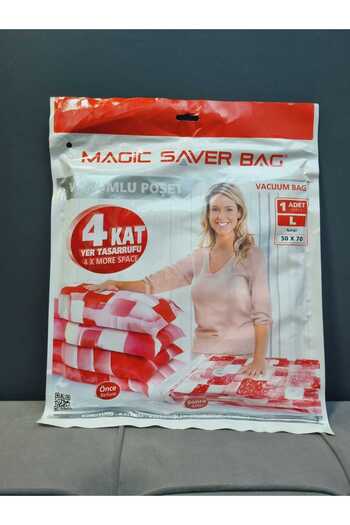 Lider MAGNESİA Leader Magnesia Vacuum Poset 1 Piece - L 50*70cm 4 Layers Space Saving