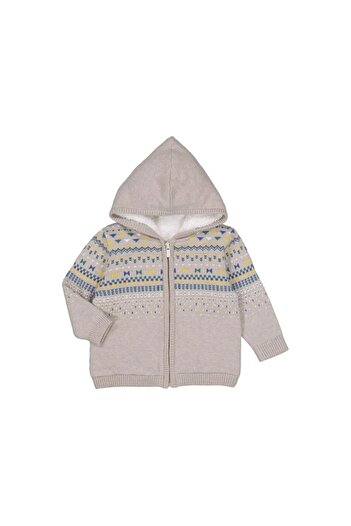 MAYORAL Baby Boys Sherpa Lined Hooded Cardigan