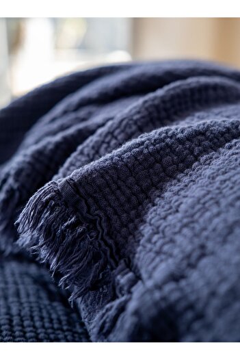 OTEXSA Indigo Muslin Bedspread 4 Layers - Pike (200X220Cm)