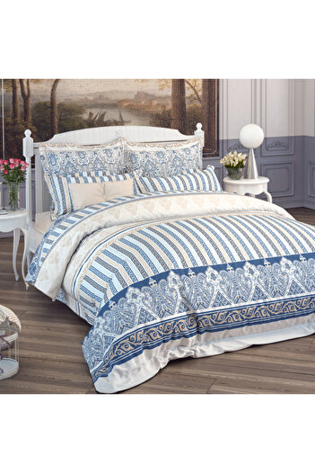 Sinada Si̇nada Double Duvet Cover Set - 100% Natural Cotton, 82 Wire Quality Fabric