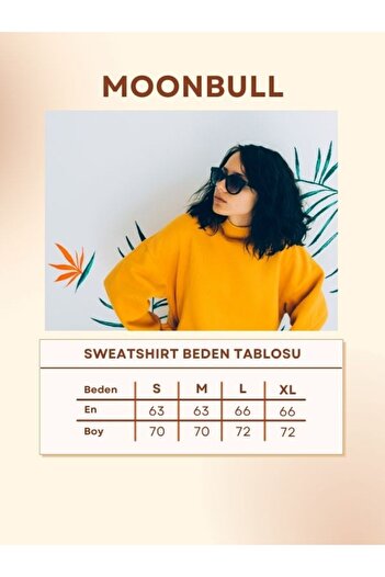 MOONBULL Kadın Oversize V Yaka Sweatshirt