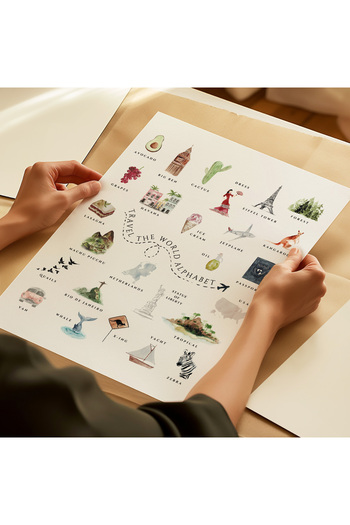 ARTHOUSECOLLECTIVE Travel Alphabet - Travel Alphabet - Poster fără cadru în dimensiuni de tablou