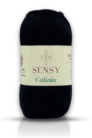 SENSY Calinia Μαύρη κλωστή δαντέλας - 100% βαμβάκι Mercerized, κλωστή από βαμβάκι Giza Αίγυπτος