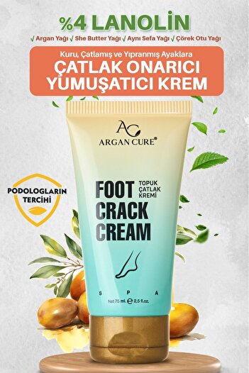 Argan Cure Topuk Çatlak Kremi - Foot Crack Cream 75 Ml