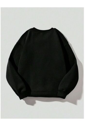 Know Unisex Black Red Spider Printed Crew Neck Sweatshirt
