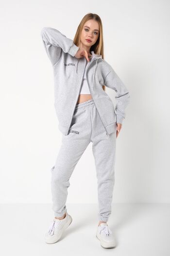 Know Dámská 3vláknová šedá tepláková souprava Sierra Nevada s potiskem Jogger Jogger Oversize