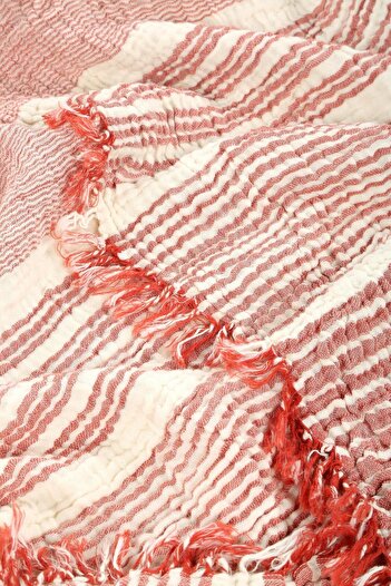 Befera Design Muslin Peshtemal Bathroom Beach Towel 4 Layers 100% Cotton 90x170 Cm Striped Peshtemal