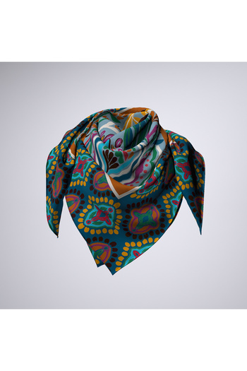 Modabutik Floral Desenli Bandana DG4973_01 70x70