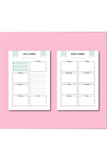 Pine Note Minimal English Daily and Weekly Planner/To Do List/Notebook/Notepad/Memopad A5