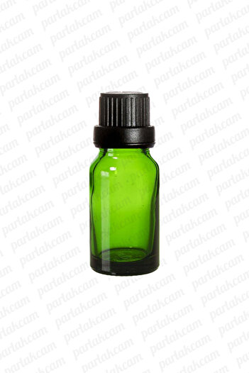 parlakcam 10ml Green Glass Bottle Black Lock Cap Essence and Cologne Bottle Engagement Etc. 6 Pieces Suitable for Gifts