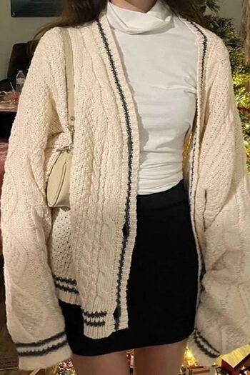 Köstebek Beige Taylor Swift - Cardigan Oversize Cardigan