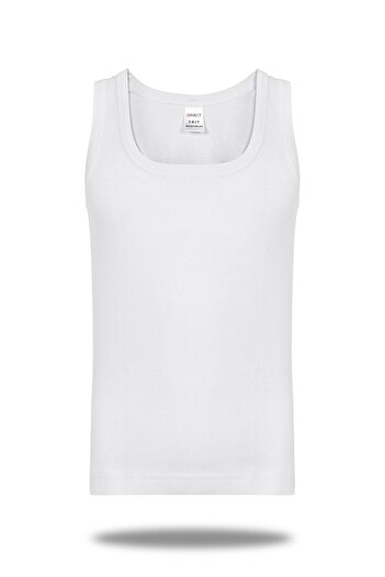 FSM1453 Boy's Cotton Ribbed Classic Colored Undershirt 6 Pcs -201