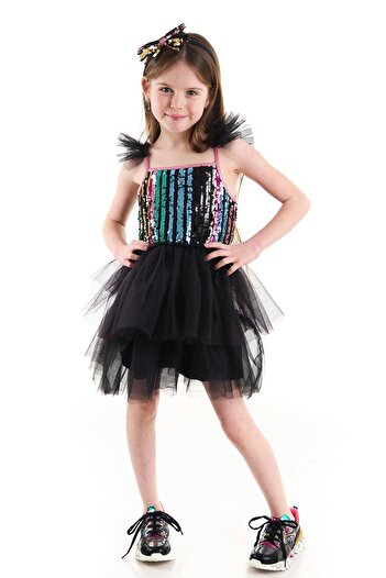 Colorinas Rochie de petrecere tutu pentru fete cu paiete Jane
