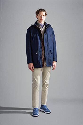 PAUL&SHARK MEN'S ZIPPED PULLOVER C.W. WOOL