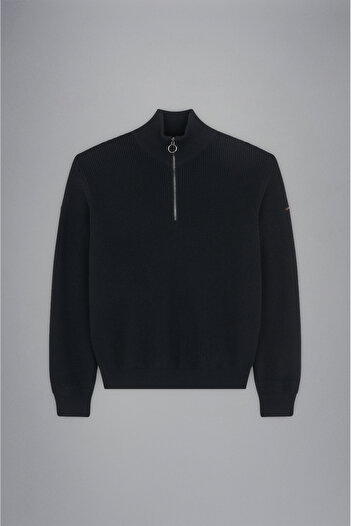 PAUL&SHARK MEN'S ZIPPED PULLOVER C.W. WOOL