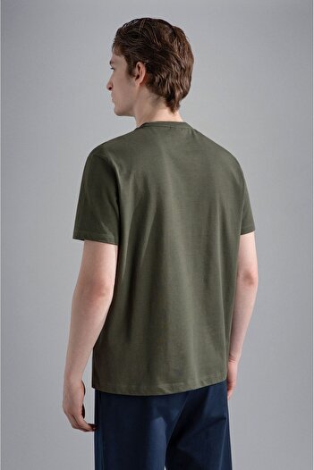 PAUL&SHARK MEN'S KNITTED T-SHIRT C.WCOTTON