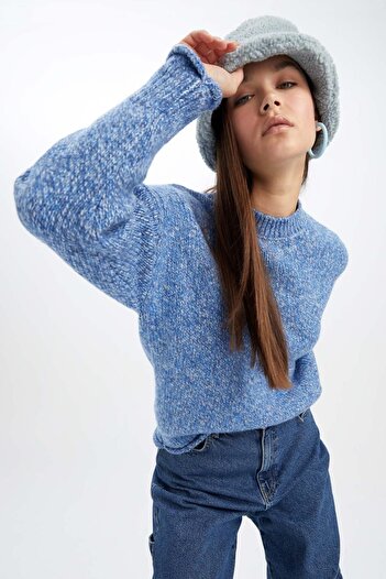 DeFacto Crew Neck Coool Regular Fit Sweater - Y8093Az22Wn