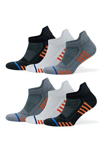 ANTHONY JACKSON Bamboo Premium Men's Set of 6 - Sports Patterned, Seamless Running and Walking Socks Fabian
