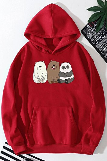 BEGRİFF Unisex Bears Printed Kafadar Sweatshirt