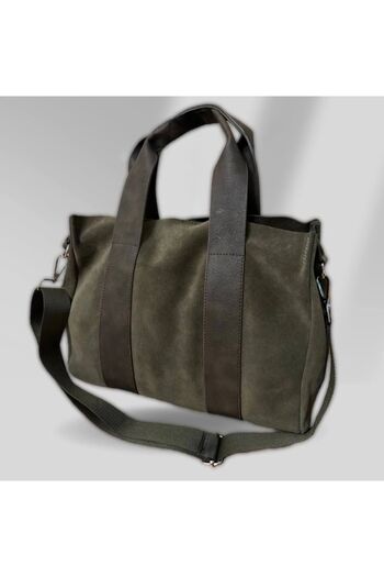 KRISTE BELL Nr 2005-Totebag Genuine Leather Chamois - 38 cm Length, 29 Width