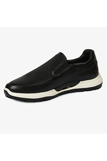 Greyder 17361 Siyah Hakiki Deri Erkek Günlük Deri Sneaker