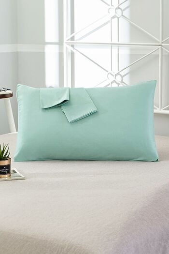 EVA Mint Colored 2 Pieces Cotton Ranforce Pillow Case - 50x70 Cm